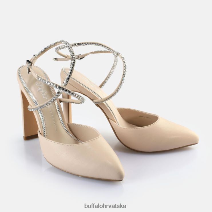 krema Buffalo veganske sandale na petu jolie queen |sandale TDD6T329